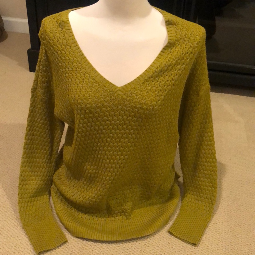 Light Green V Neck Sweater
